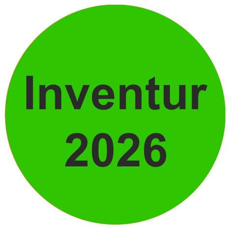 Inventure 2025 - Etichette per inventario, diametro 50 mm, 1000 pezzi (verde chiaro)