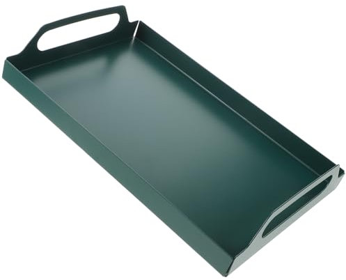 Ipetboom Plateau Rectangulaire à Surface Lisse, Facile à Nettoyer en Fer, Plateau de Service Polyvalent pour Hôtel et Café, Décoration de Table