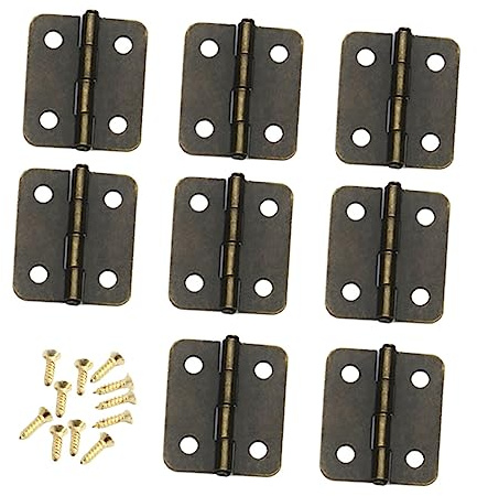 GALPADA Charnières à Ressort Mini En Fer 6 Points Couleur Bronze Ancien, Charnières Métalliques à Filet Automatiques Avec Vis, 250 Pièces Pour Boîtes à Bijoux, Accessoires De Réparation