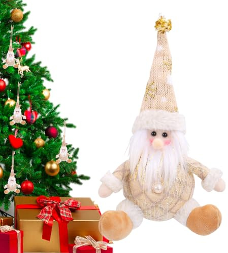 Hozaenwa Decorazioni Natalizie a Forma di Bambola - Pendente Babbo Natale Festa | Decorazioni Morbide Per Le Feste Da Tavolo Per Soggiorno Camera E Davanzali