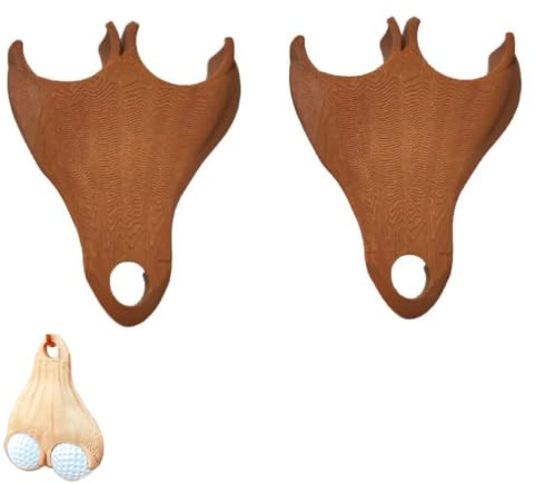 KRJGOERG Golfball-Hodenbeutelhalter, 3D-gedruckte Golfball-Halterung, lustiger Golfball-Halter, tragbare Golfball-Aufbewahrungstasche für Golfwagentasche oder Gürtel, Streich gefälschtes schlaffes