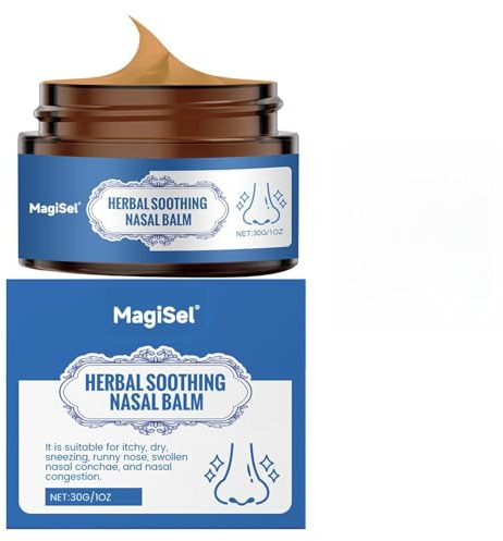 Baume nasal pour nez sec - 30 g - Soin de la peau nasale - Pour peau sèche et irritée, hydratant, doux et à action rapide