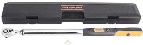 Gucagle Llave de torsión digital Llave de torsión electrónica de alta precisión con accionamiento de 1/2 pulgada con valor preestablecido Zumbador de almacenamiento de datos Indicador LED