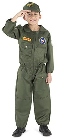 Dress up America Children's Air Force Pilot Costume - Pretend Play Costumes - Role-Play and Dress-Up Sets for Kids