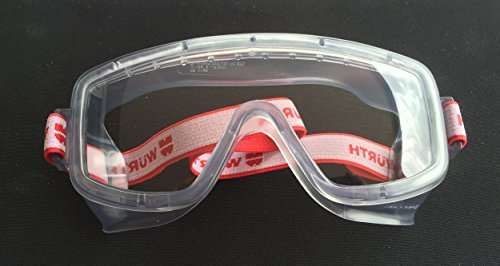 Würth Biala Protective Work Full-Vision Glasses + Eye Protection + Glasses Eyewear Safety Glasses, New