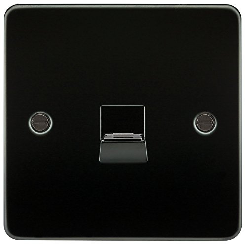 Knightsbridge FPAV7300GM FPAV7300GM-Presa telefonica a piastra piatta, colore: canna di fucile, Gun Metal