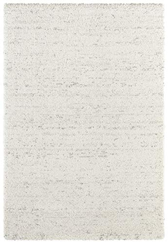 ELLE Decoration Orly Deep-Pile Rug, Living Room Rug, Soft Fluffy Long Pile, Shaggy Flokati Skandi Design for Living Room, Dining Room, Kitchen or Bedroom, Cream, 160 x 230 cm
