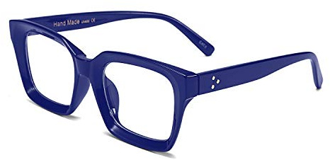 FEISEDY Klassische Brille Rechteckig Klare Linsen Dicker Brillenfassung für Damen Herren B2461 | Dicker Brillenfassung, Klare Linsen