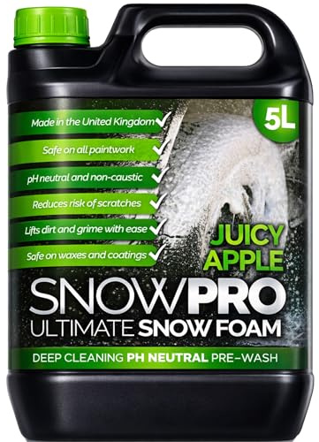 SnowPro Snow Foam Shampoo Car Wash Soap pH Neutral Vehicle Cleaning Detailing Pre Wash 5L Apple Fragrance