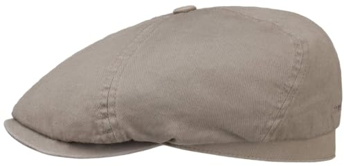 Stetson Cotton Twill Flatcap Gefüttert Baumwolle Atmungsaktiv Unifarben Herren Frühjahr Sommer