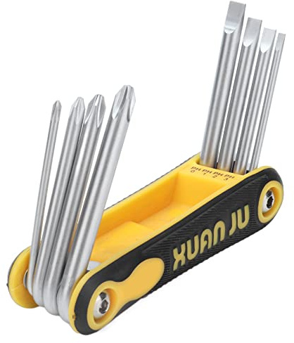 EVTSCAN Folding Screwdriver 8 in 1 Cross Slot Portable Hand Tool Set Kit for Maintenance