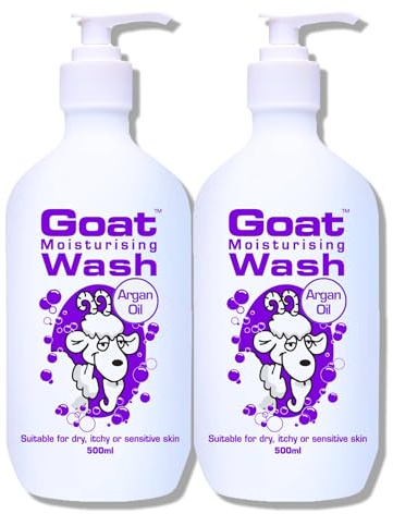 Goat Milk Soap Moisturizing Body Wash Value Duo Pack 16.9 oz - Body Wash to Revive your Skin - Argan Oil