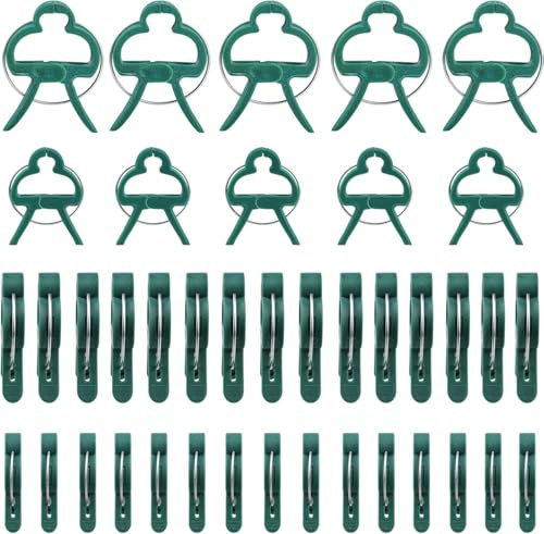 Bestgle 40 stück pflanzenclips tomatenclips klammern pflanzklammern garten clips kletterpflanzen befestigung pflanzenbindern für rosen gurken andere rankpflanzen pflanzen halterung 20 große +20 kleine