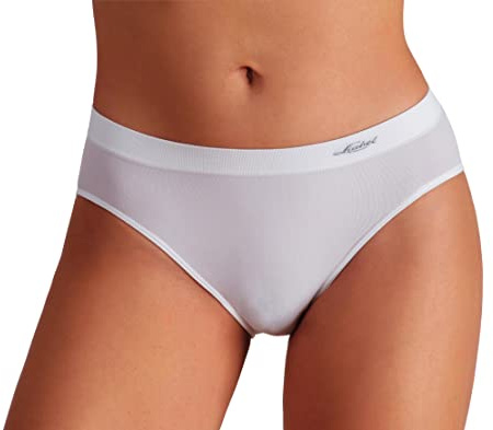 Liabel 5 trosor med låg midja för kvinnor mikrofiber sömlösa trosor tillverkade i Italien sömlös stretch svart vit och naken, Vit, S-M