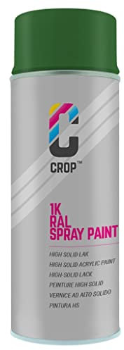 CROP Lackspray RAL 6001 Smaragdgrün - Hohe Deckkraft, SCHNELLE TROCKNUNG, 100% inaltérable - Auto, Motorrad & Heimwerken - Matt - 400 ml