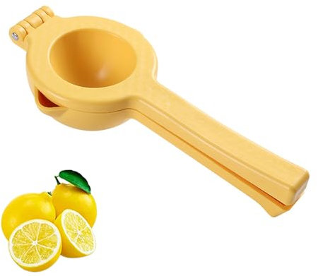 EBbels Manual Fruit Lemon Juicer, Kitchen Lemon Squeezer, Hand Fruit Squeezer for Natural Juice, Orange Lime Citrus Orange Apple Fresh Fruit Press Juice Extractor (Yellow)
