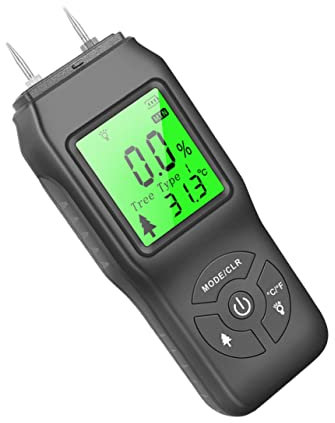 HOMSFOU Digitales Feuchtigkeitsmessgerät Für Holz Und Gipskarton Mit Lcd-display Messmodi Schnell Reagierend Handlich Für Bau Holz Und Landwirtschaft Ohne Batterie