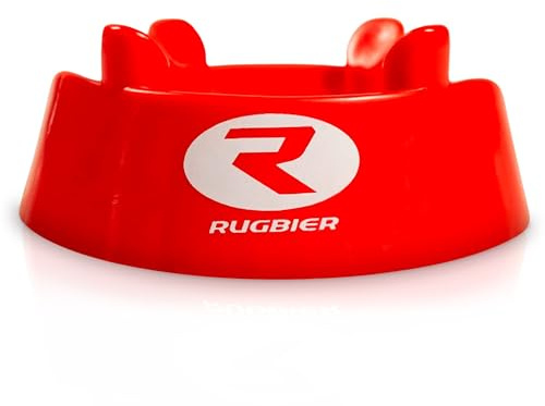 RUGBIER | Tee de Rugby Professionnel Standard – Tee de Frappe pour Coups de Pied, transformations, entraînement – Support de Ballon de Rugby Haute stabilité – Accessoire compétition de Rugby – Rouge