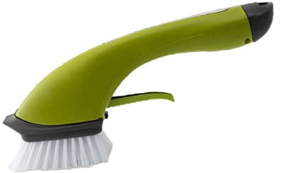 HAPINARY Cepillo De Limpieza con Mango Verde Dispensador Automático De Detergente y Agua Herramienta para Fregar Ollas Platos y Cocina Duradero y Fácil De Usar