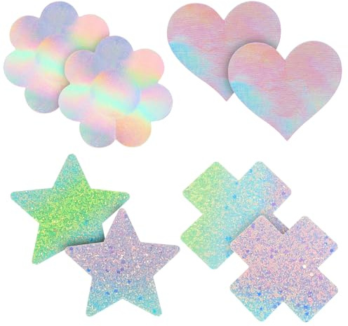 SwirlColor bröstvårtor skydd självhäftande roliga personliga sexiga satin osynliga bröst blommor bröstvårtor klistermärken 4 par
