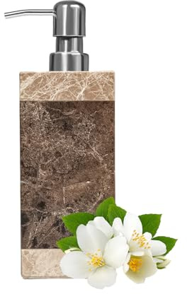 Marble Soap Dispenser, Amaauto Lotion&Hand Soap Dispenser with Stainless Steel Pump for Bathroom Kitchen Countertop, 8 Ounces Soap Dispensers