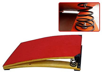 LJPZYOY Gymnastik-Sprungbrett, elastische Rampe inkl. 2 Federn für Turner/Voltigieren/Übung, Schwebebalken, Heim-Fitnessstudio, Keller (Farbe: B, Größe: 80 x 50 cm)