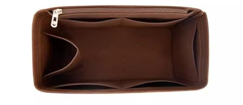 Taschen-Organizer mit Filzeinsatz for LV Speedy 20 25 30 35 Handtasche Innentaschen-Organizer Reiseaufbewahrung tragbare Kosmetiktasche(for speedy30 Coffee)