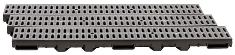ScarMaxx 3m Canaletta scolo Acqua piovana A15 Altezza 60 mm - Griglia scolo Acqua piovana Set Completo 13 x 300 x 6 cm Classico Grigio