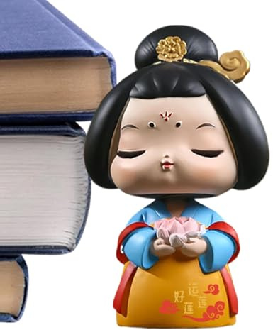 Figure a testa oscillante, ornamenti per bambole, divertenti decorazioni da tavola per ragazze, oggetti da collezione in bambole in resina, decorazione interna per, parete, scrivania, vetrina