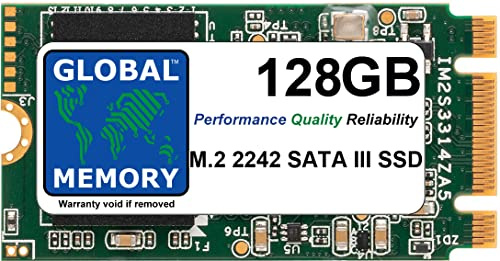 GLOBAL MEMORY Unità SSD M.2 2242 NGFF SATA 3 WWAN da 128 GB per Lenovo ThinkPad X240 X250 X270 T440 T440S T450 T450S T460P T470 T470S