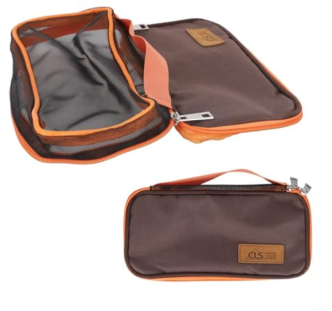 HomeVortex Sichere Bestecktasche für draußen, perfekter Begleiter für Wandern und Grillveranstaltungen, braun