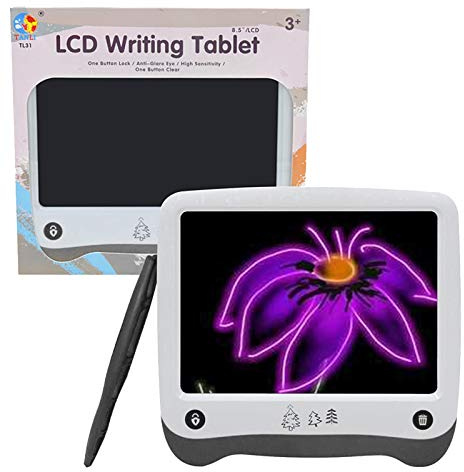 XPAU Magic Drawing Board for Kids 3+ with 8.5 Colour LCD Screen | Reusable Doodle Pad, Erasable Writing Tablet, Eco-Friendly Paperless Learning Toy (Black)