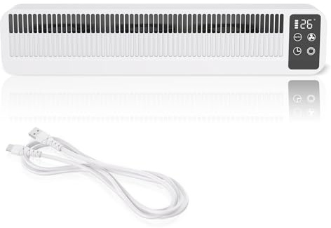 Aufun Ventilatore per termosifone, ventilatore portatile, ventola per la distribuzione del calore, per risparmiare energia, 3 modalità, riscaldatore con termostato integrato, risparmio energetico