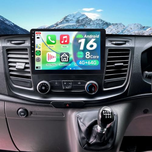 10.1 8 Core AI Android 15 Car Radio for 1Din Ford Transit Custom 2018-2023 | 4+64G Ford Transit Custom Carplay Gemini AI Wireless CarPlay Android Auto SWC Bluetooth WiFi GPS Navi DSP FM/RDS Rear Camera