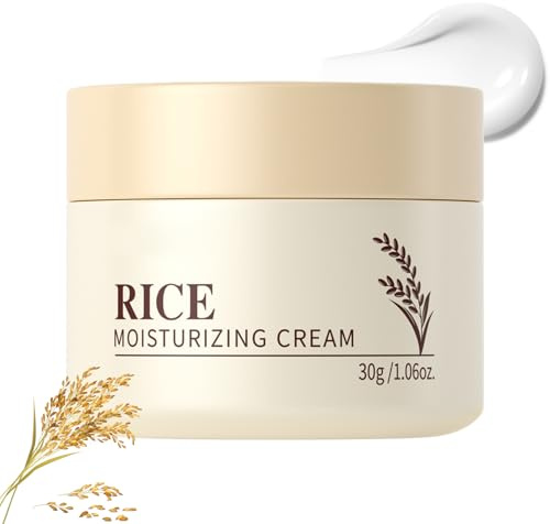 Rice Gesichtscreme,Reiscreme,Reiskleie-Essenz,Korean Skincare Face Cream,Feuchtigkeitscreme Gesicht für alle Hauttypen,Stärkt die Hautbarriere,Beruhigt und Gleicht den Teint aus