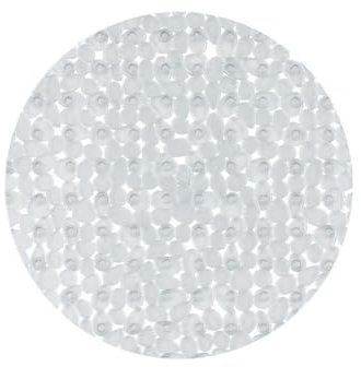 Spirella Duschmatte Anti Rutsch Matte Riverstone antibakteriell rutschfest Rund Ø 57cm - mit Sanitized Hygienefunktion - Transparent