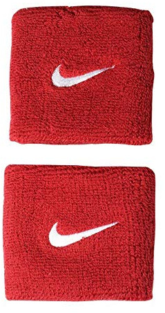 Nike Swoosh Wristband NNN04-601, unisex armband, röd, en storlek EU