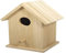 Rayher Kleines Deko-Holz-Vogelhaus, zu Dekorationszwecken geeignet, 12,5 x 10 x 17 cm (Höhe), zweiteilig, Vogelhaus zum Aufstellen, abnehmbares Dach, FSC zertifiziert naturfarben, 62291000