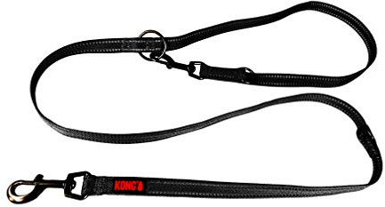 KONG Kong Basis-Leine für Hunde, verstellbar, Größe M, Schwarz