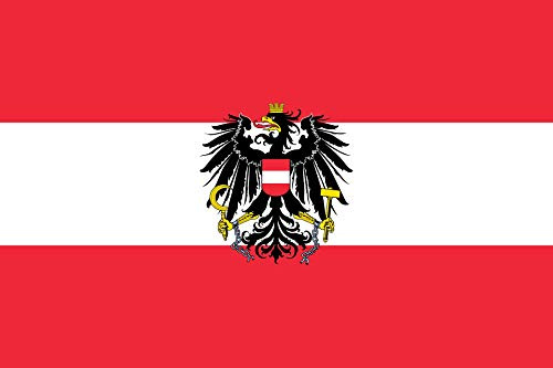 Österreich Flagge mit Adler Fahne Austria 150x90cm Stoff 100g/qm