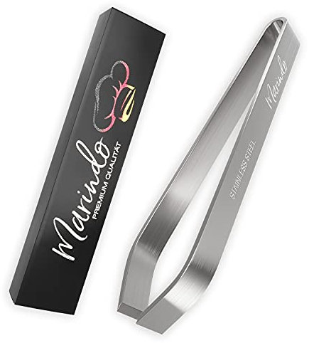 Marindo Profi Grätenzange (gerade 11cm) | Grätenzange für Fisch | Grätenpinzette | Fischgrätenzange | Fischgrätenpinzette | spülmaschinenfest | rostfreier Edelstahl