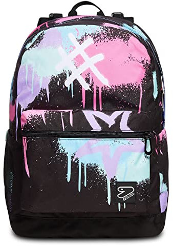 Seven Zaino Scuola Reversibile The Double 2in1 - Rosa, Azzurro - Con Dispositivo wireless e Pennarelli per lato personalizzabile