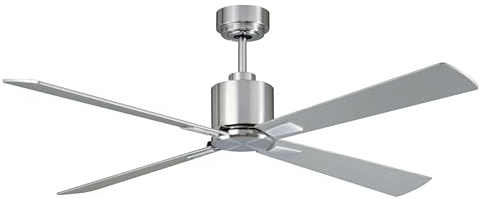 LUCCI AIR Airfusion Climate DC Ceiling Fan, 210520, Energy Saving Technology, Brushed Chrome
