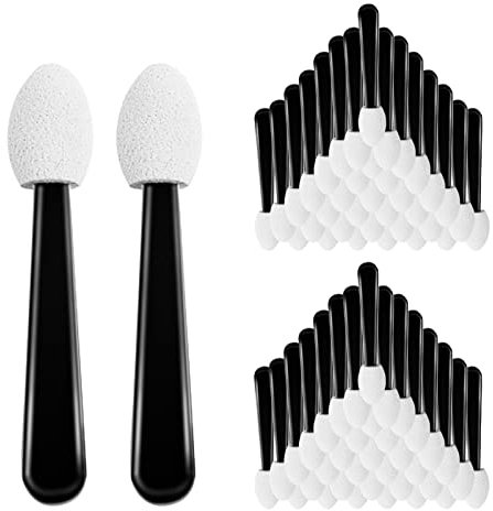 100Pcs Eyeshadow Applicator, Eye Shadow Brush Pack, Disposable Sponges for Eyeliner, Eye Makeup, Arts Crafts, DIY Nail Art Beauty Tool