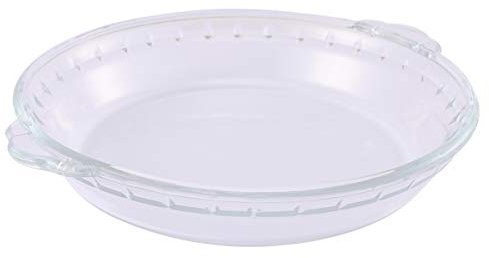 MARURY Glass Pie Plate 9 inch Round Deep Dish Pie Pan with Handles for Pie Baking and Cheese Cakes (Size : 22.5X20 CM)