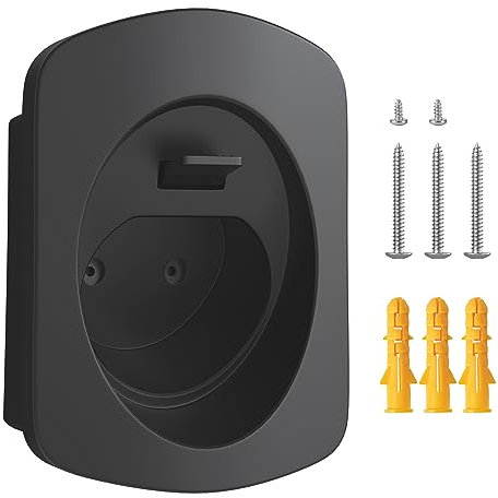 Tera EV Charger Cable Holder: Type 2 Charger Heavy Duty Material Electric Car Wall Mount Connector Charging Cable Holder Organizer All Weather Electric Vehicle Charging Station Accessories Black