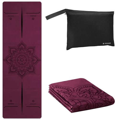 Navaris Reiseyogamatte faltbar inkl. Tasche - 1,5mm Yoga Matte Fitnessmatte - dünn leicht - Sportmatte Fitness Pilates - Reise Yogamatte - versch. Farben