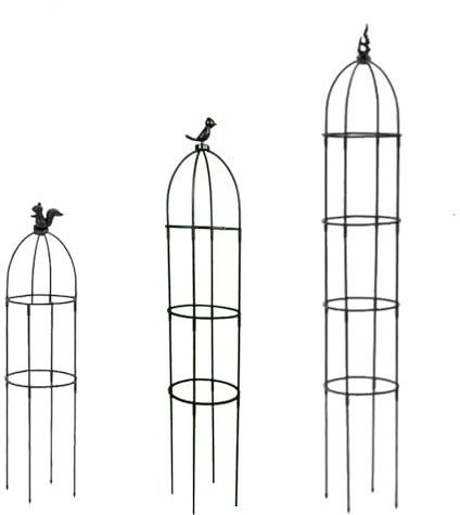 1 Pz Traliccio da Giardino Alto 95cm 120cm 145cm Traliccio Obelisco Obelisco per Rampicanti Sostegno Piante Base per Piante in Vaso (Color : Black, Size : 22x120cm/8.6x47in)