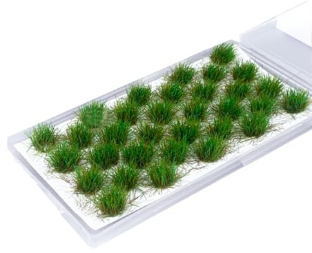 RXKFIGX Statische Grasbüschel für Pflanzen, Modellbausatz – Mini-Gelände für Heimwerker, Zug, Landschaft mit künstlicher Miniatur-Dekoration, 32 Stück