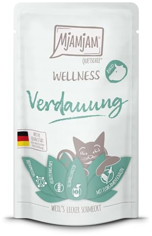 MjAMjAM - Premium Nassfutter für Katzen - Wellness - Verdauung - Rind, 1er Pack (1 x 125g), getreidefrei